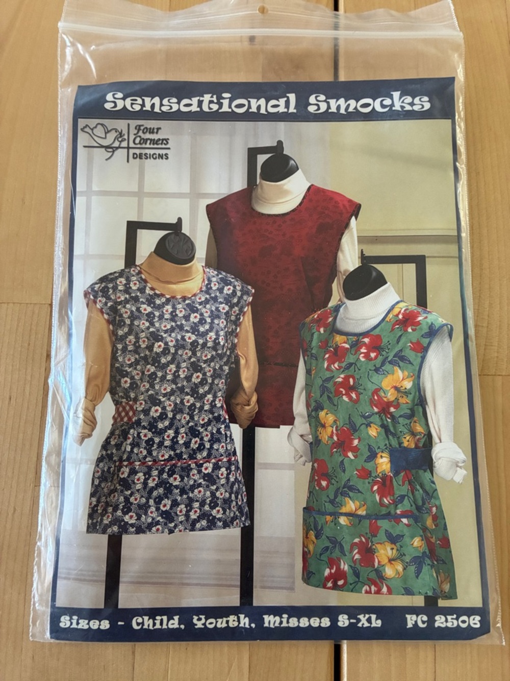 Sewing Pattern Four Corners Designs Smock Apron Child Youth Adult S-XL